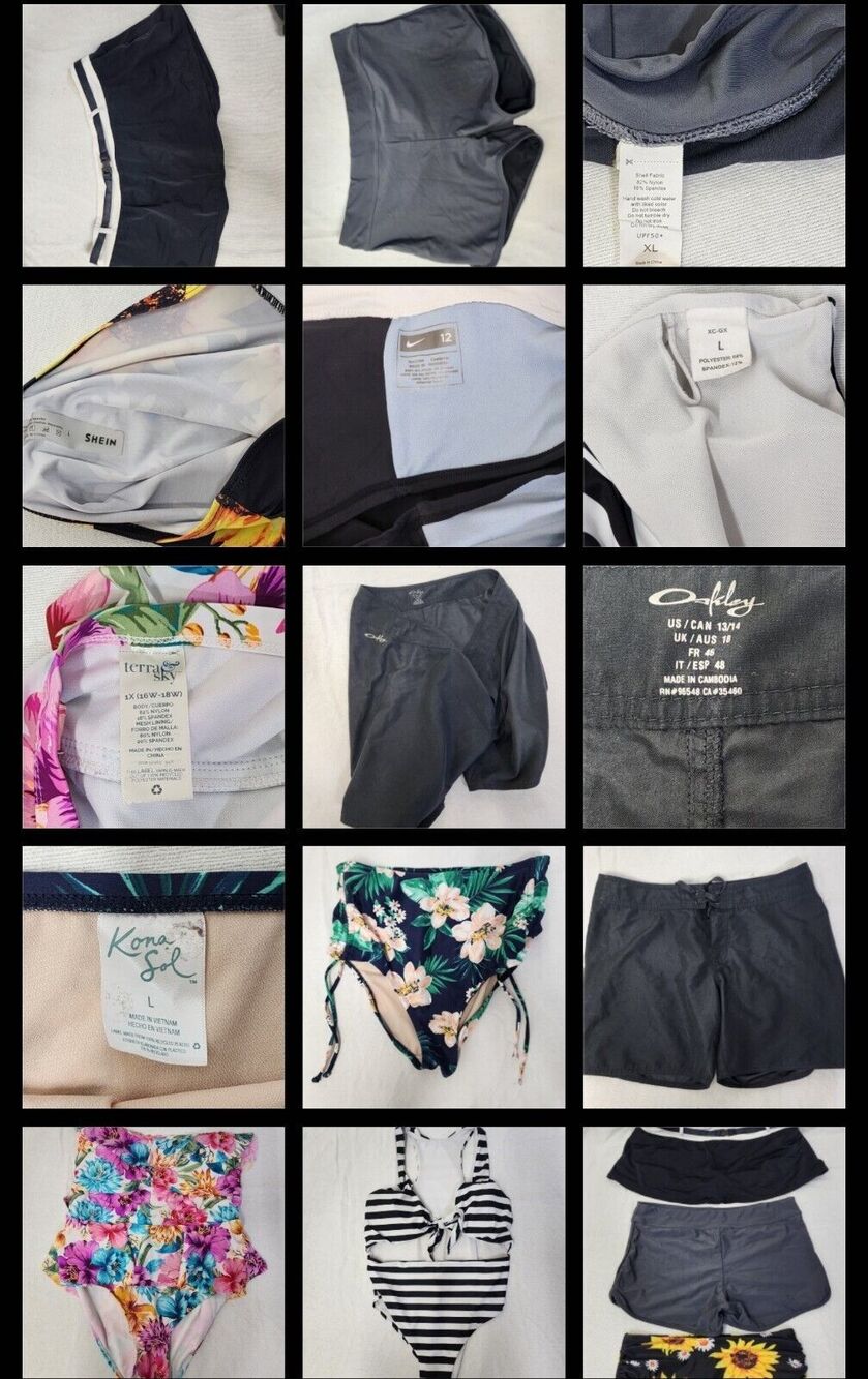 6 Pc Lot Bathing Suits Womans Tops Bottoms Swim Suits Please Mixed Sizes L XL